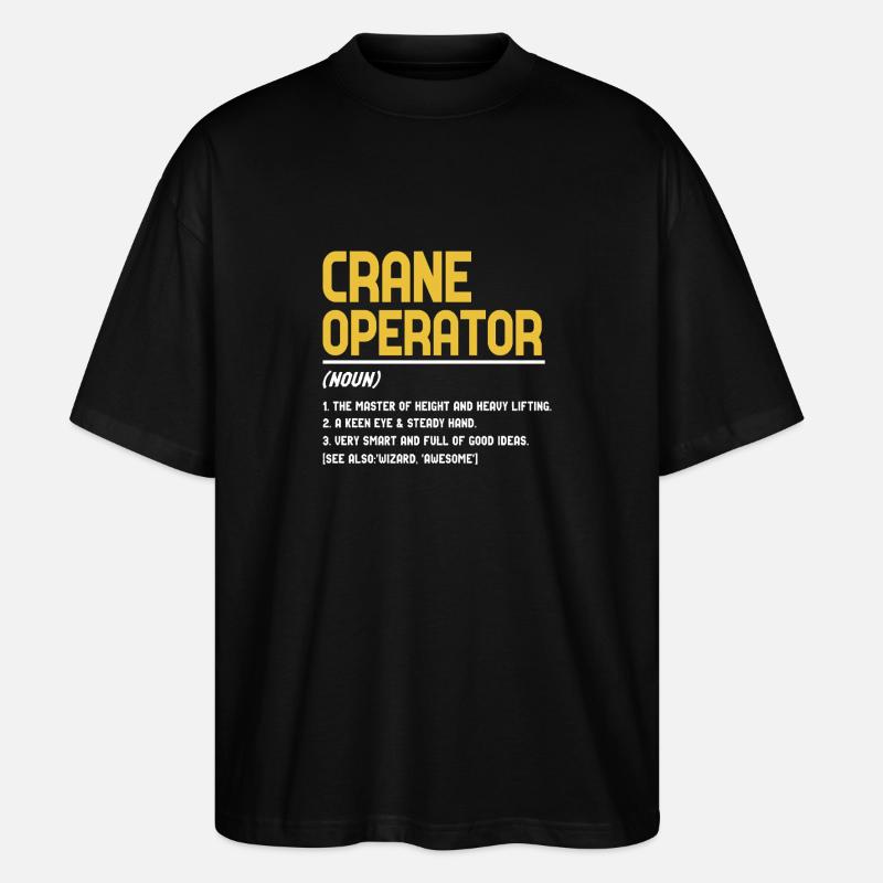 Kranführer Definition - Stanley/Stella Oversized Unisex Bio T-Shirt Blaster 2.0 - Schwarz