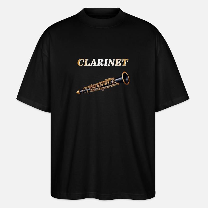 CLARINET - Stanley/Stella Oversized Unisex Bio T-Shirt Blaster 2.0 - Schwarz