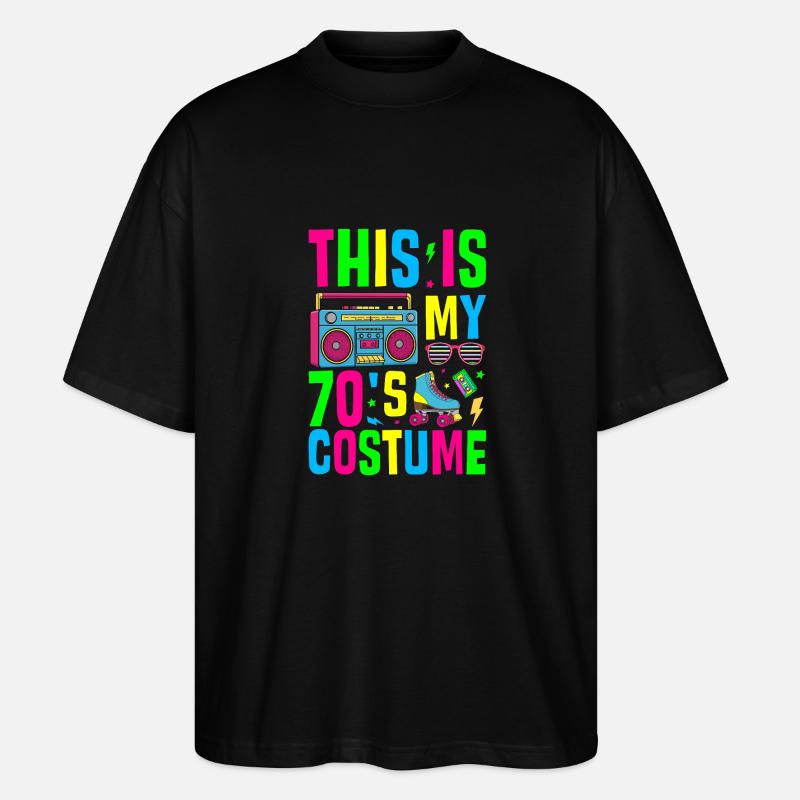 This Is My 70s Costume - Stanley/Stella Oversized Unisex Bio T-Shirt Blaster 2.0 - Schwarz