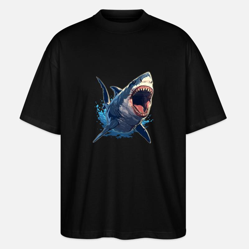Requins Requin - T-shirt bio Blaster 2.0 coupe oversize Stanley/Stella Unisexe - noir