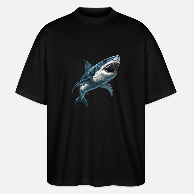 Sharks Shark - Stanley/Stella Oversized Unisex Organic T-shirt Blaster 2.0 - black