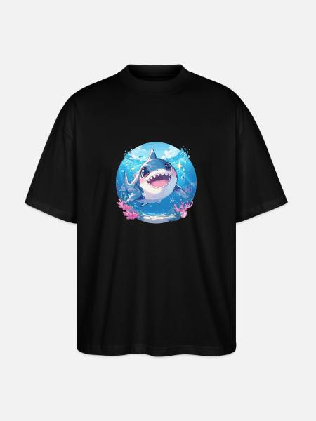 Haie Hai - Stanley/Stella Oversized Unisex Bio T-Shirt Blaster 2.0 - Schwarz