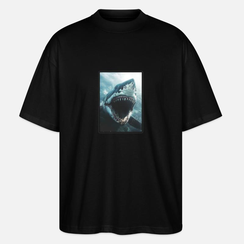 Requins Requin - T-shirt bio Blaster 2.0 coupe oversize Stanley/Stella Unisexe - noir