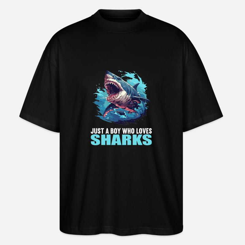 Requins Requin - T-shirt bio Blaster 2.0 coupe oversize Stanley/Stella Unisexe - noir