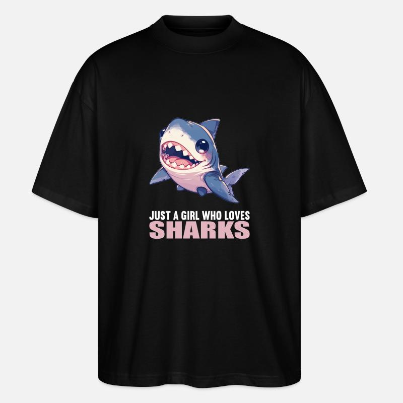 Sharks Shark - Stanley/Stella Oversized Unisex Organic T-shirt Blaster 2.0 - black