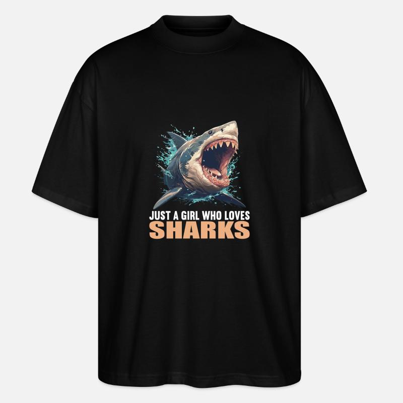 Requins Requin - T-shirt bio Blaster 2.0 coupe oversize Stanley/Stella Unisexe - noir