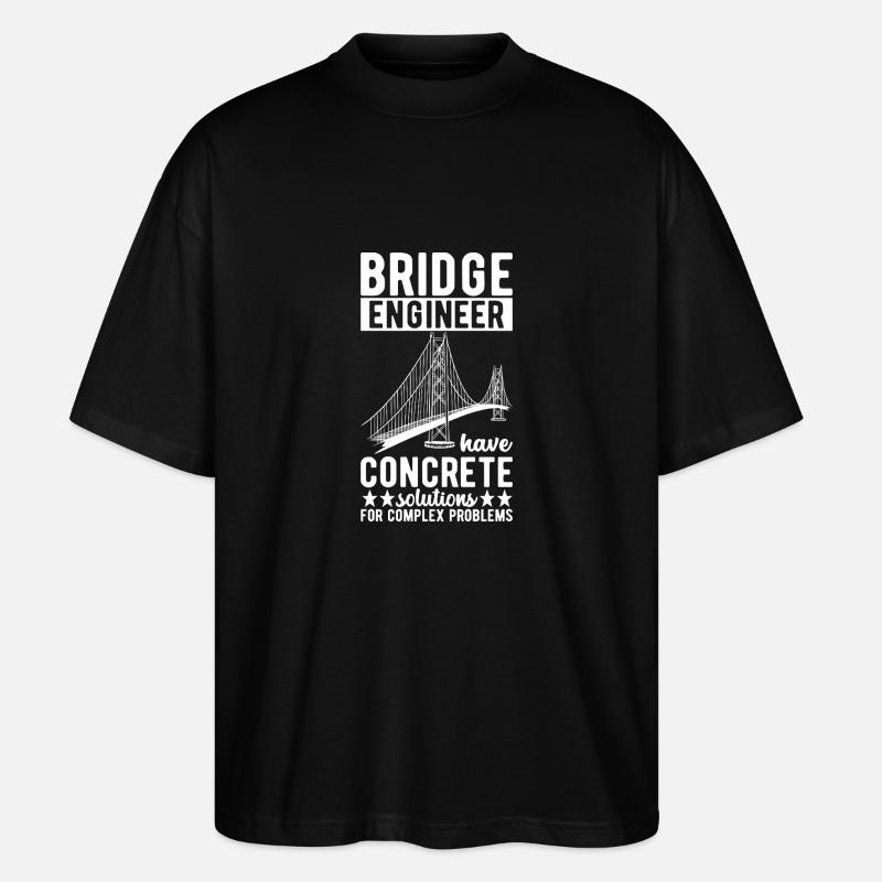 Bridge Engineer Bridge Construction - Stanley/Stella Oversized Unisex Organic T-shirt Blaster 2.0 - black
