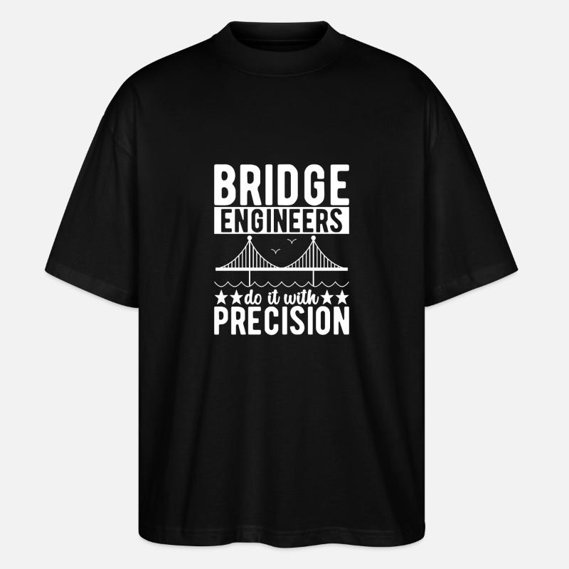 Bridge Engineer Bridge Construction - Stanley/Stella Oversized Unisex Organic T-shirt Blaster 2.0 - black