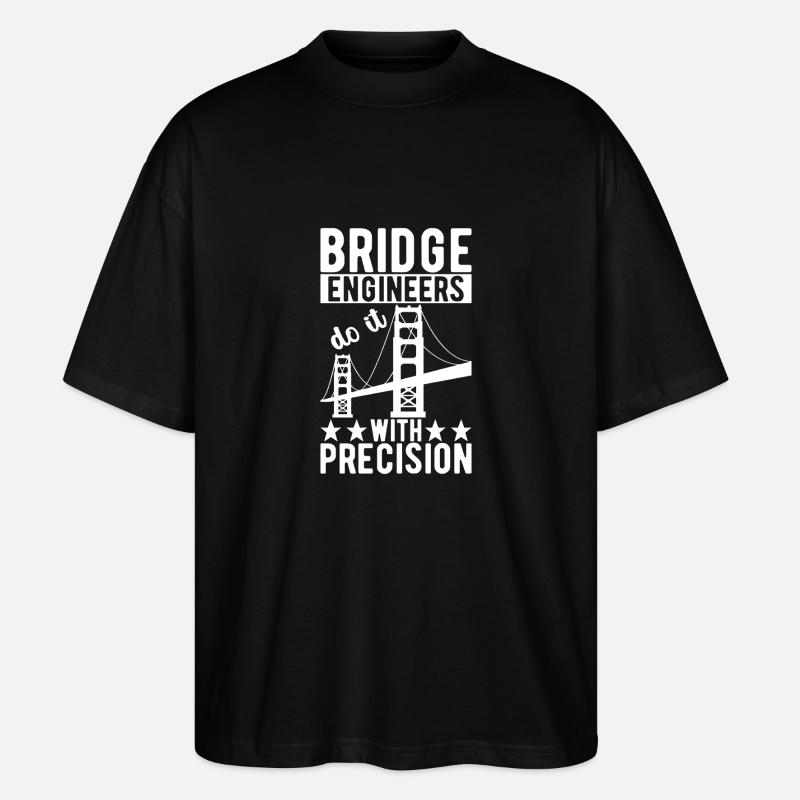 Bridge Engineer Bridge Construction - Stanley/Stella Oversized Unisex Organic T-shirt Blaster 2.0 - black