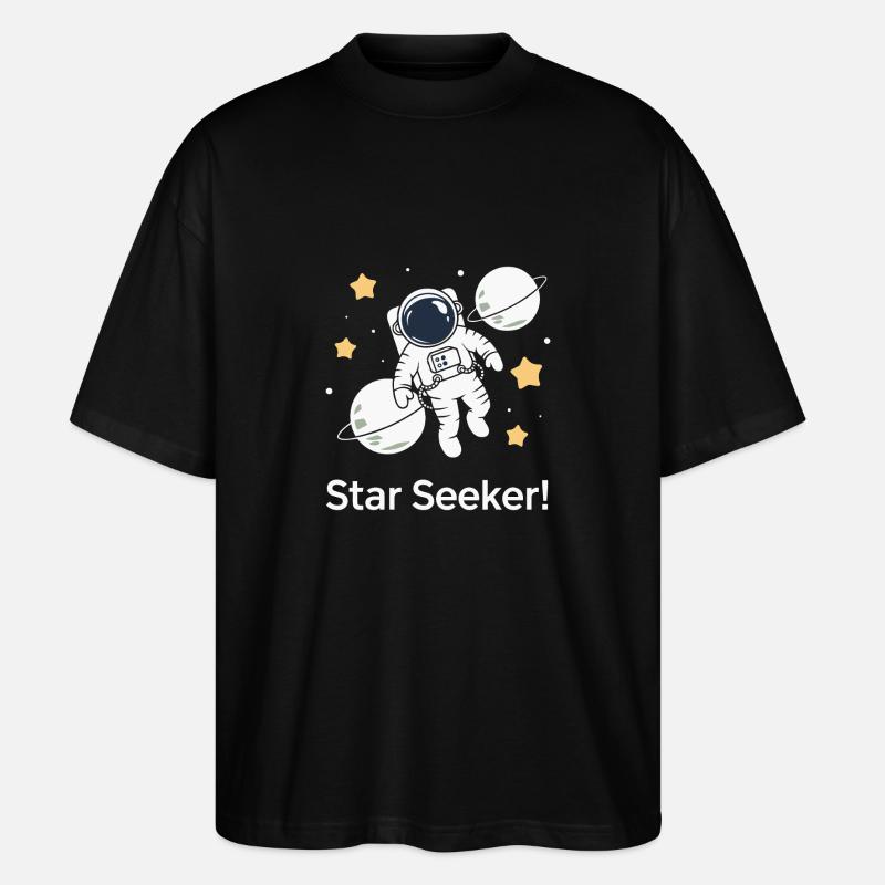CHERCHEUR D’ÉTOILES - T-shirt bio Blaster 2.0 coupe oversize Stanley/Stella Unisexe - noir
