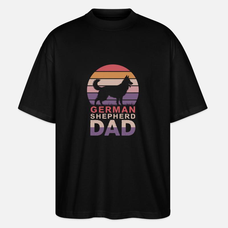 Deutscher Schäferhund Spruch Schäferhund Geschenk - Stanley/Stella Oversized Unisex Bio T-Shirt Blaster 2.0 - Schwarz