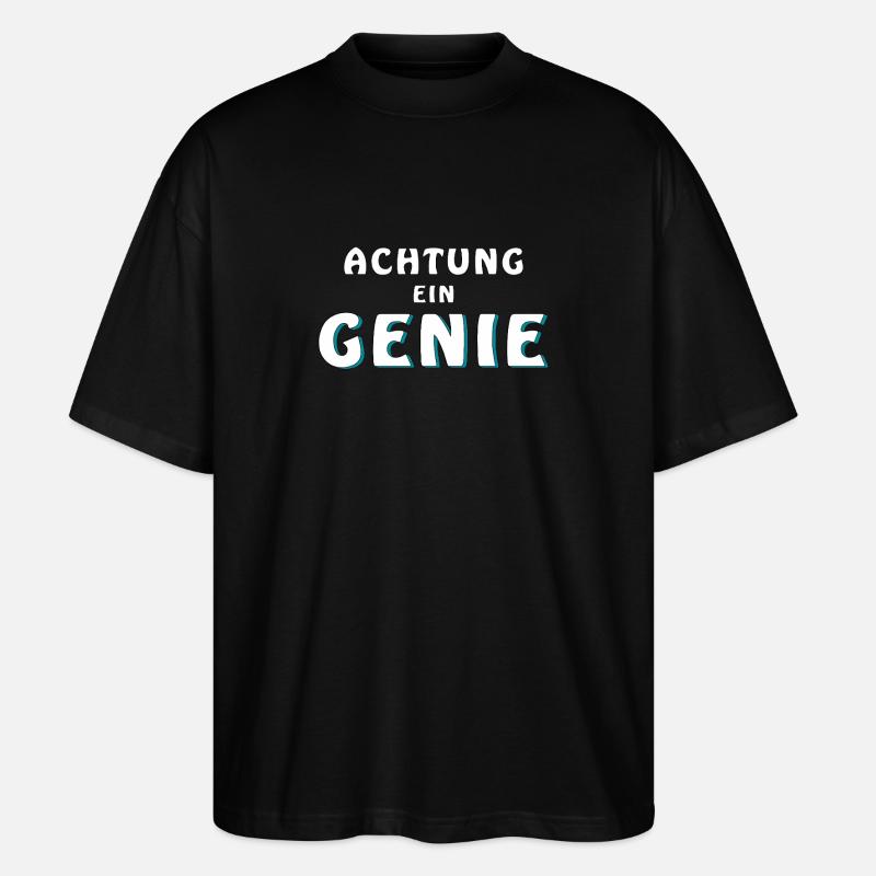 ATTENTION UN GÉNIE - T-shirt bio Blaster 2.0 coupe oversize Stanley/Stella Unisexe - noir