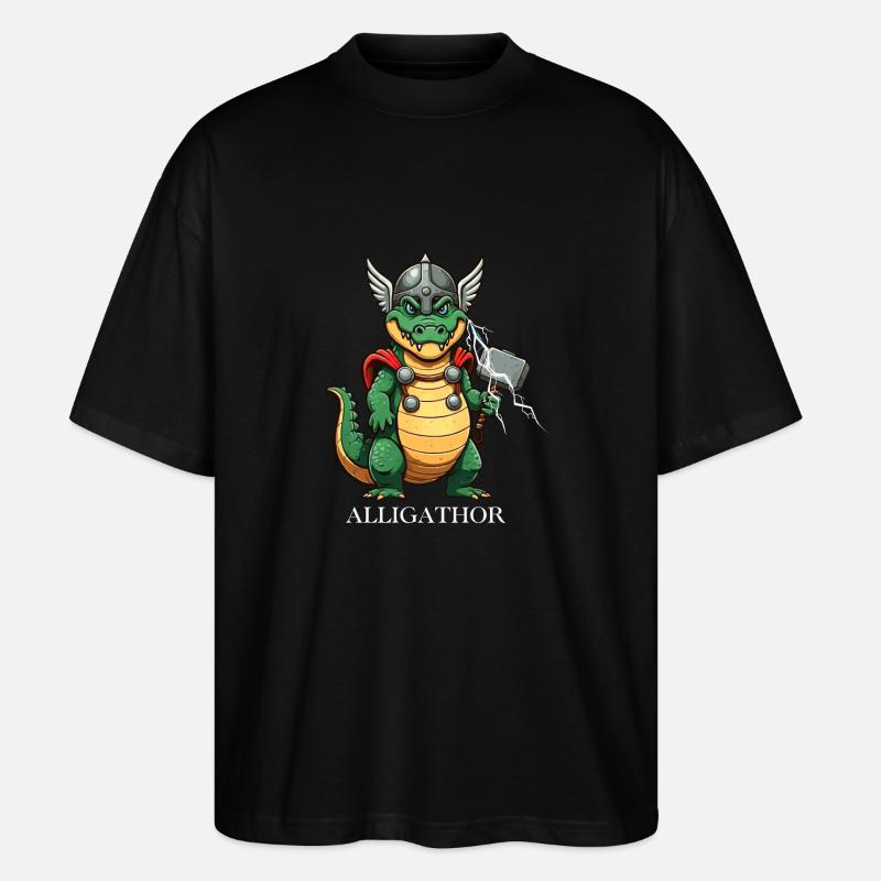 Alligathor - Stanley/Stella Oversized Unisex Bio T-Shirt Blaster 2.0 - Schwarz