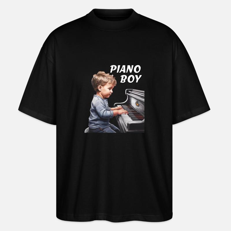 PIANO BOY - Stanley/Stella Oversized Unisex Bio T-Shirt Blaster 2.0 - Schwarz