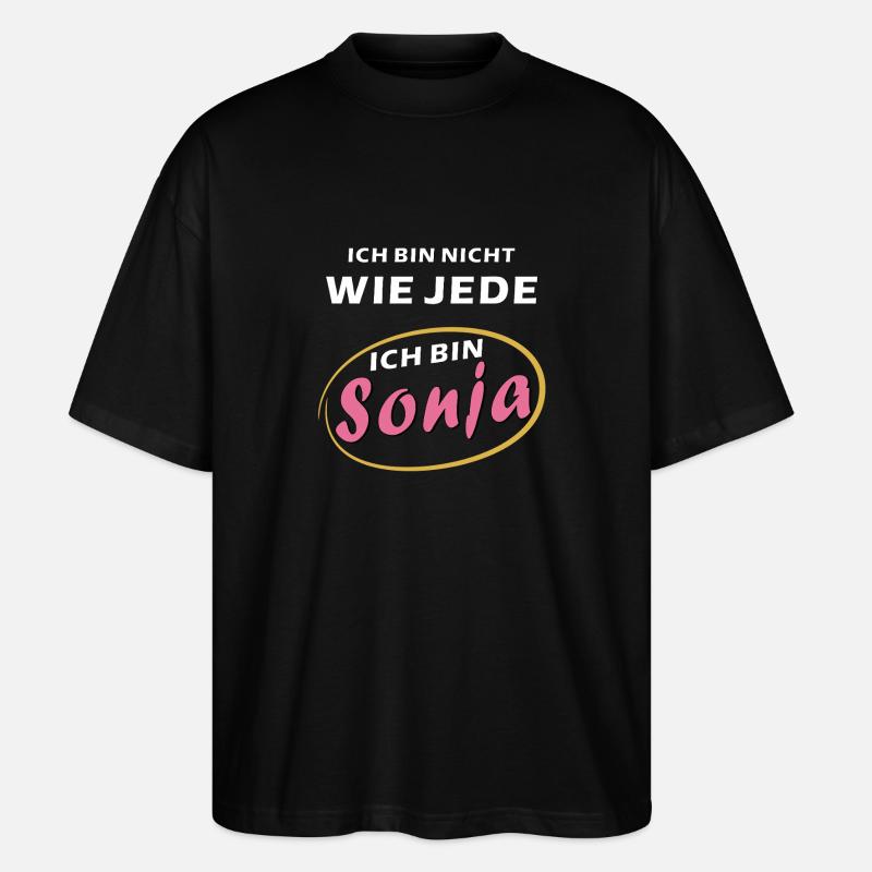 ICH BIN Sonja - Stanley/Stella Oversized Unisex Bio T-Shirt Blaster 2.0 - Schwarz