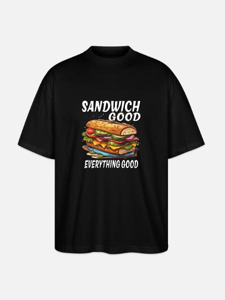 SANDWICH GOOD EVERYTHING GOOD - Stanley/Stella Oversized Unisex Organic T-shirt Blaster 2.0 - black