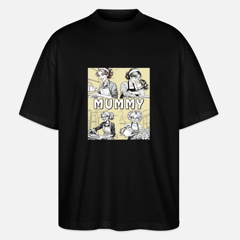 FRAU HAUSARBEIT MUMMY - Stanley/Stella Oversized Unisex Bio T-Shirt Blaster 2.0 - Schwarz