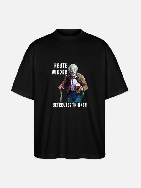 MAN TODAY AGAIN SUPERVISED DRINKING - Stanley/Stella Oversized Unisex Organic T-shirt Blaster 2.0 - black