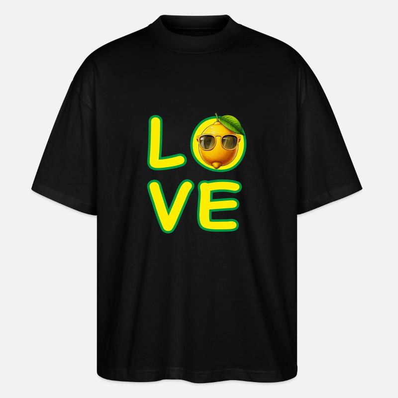 LOVE ZITRONE - Stanley/Stella Oversized Unisex Bio T-Shirt Blaster 2.0 - Schwarz