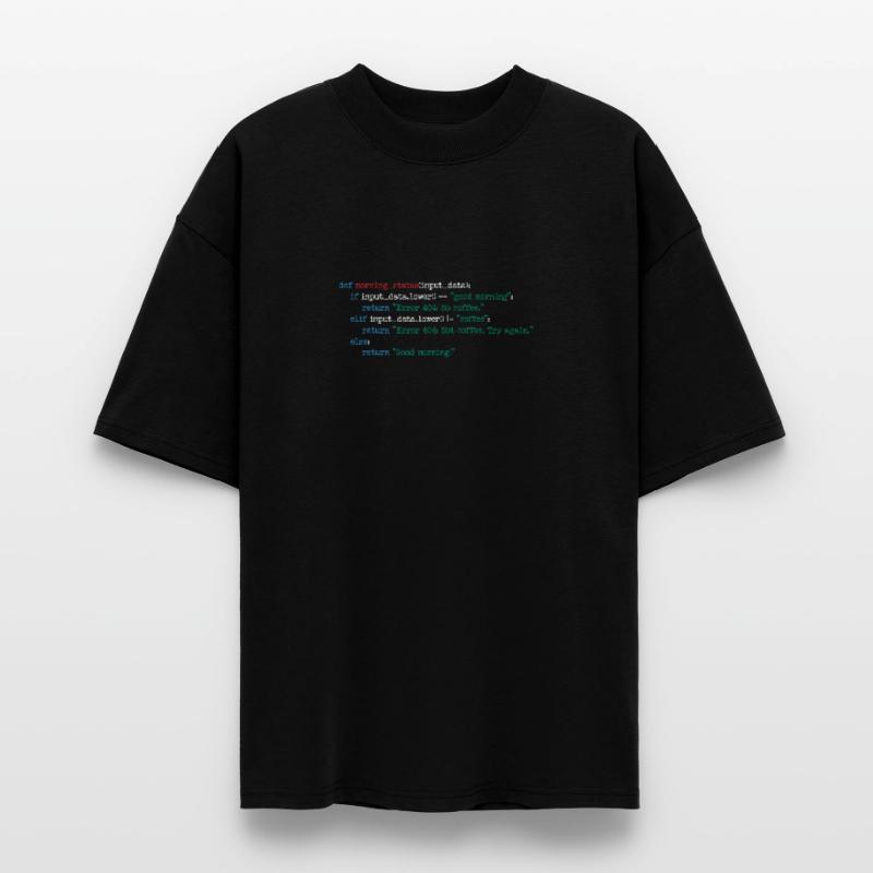 Programmer Coffee Code Computer Science Gift Stanley/Stella Oversized Unisex Organic T-shirt Blaster 2.0