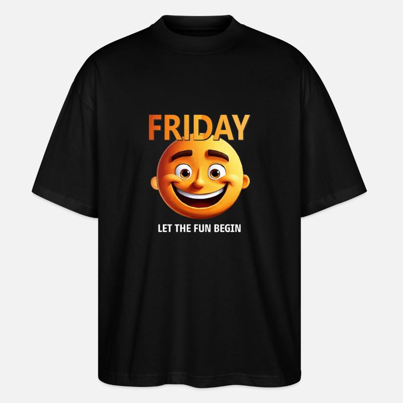 Friday - Stanley/Stella Oversized Unisex Bio T-Shirt Blaster 2.0 - Schwarz