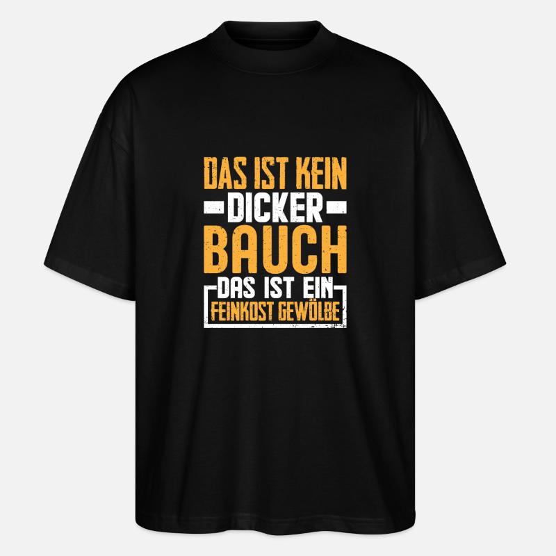 Dicker Bauch Lustig Spruch Geschenk - Stanley/Stella Oversized Unisex Bio T-Shirt Blaster 2.0 - Schwarz