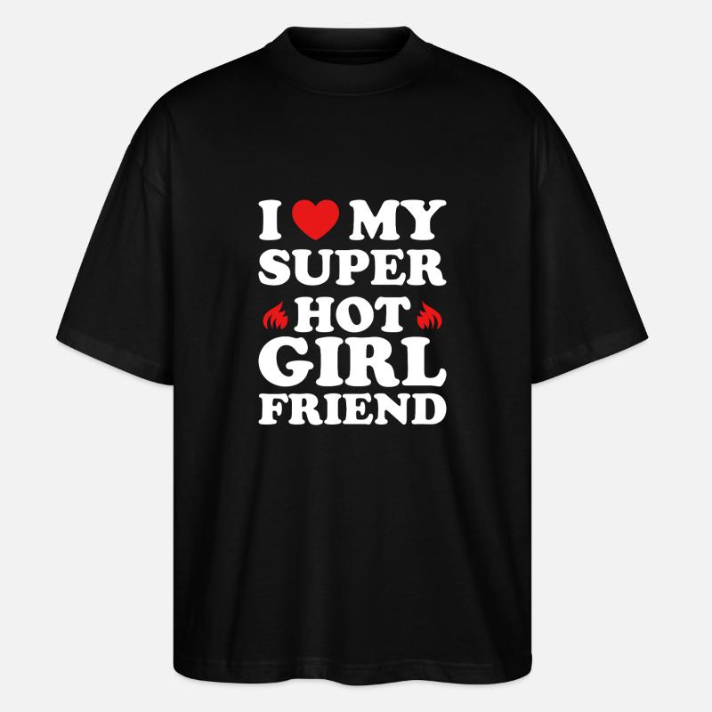 girlfriend1 Zeichenfläche 1 - Stanley/Stella Oversized Unisex Bio T-Shirt Blaster 2.0 - Schwarz