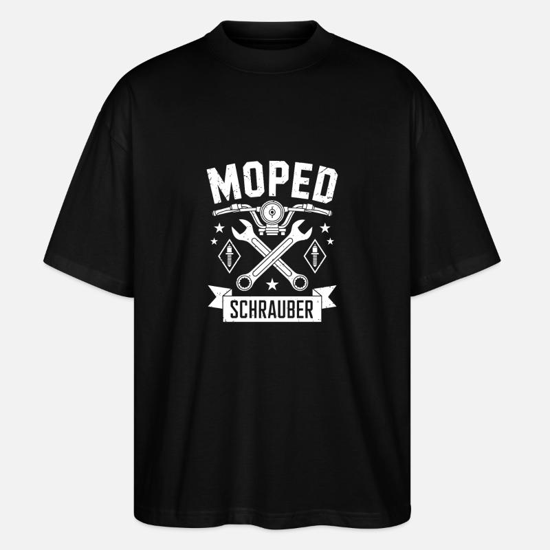 Moped Schrauber Mechaniker - Stanley/Stella Oversized Unisex Bio T-Shirt Blaster 2.0 - Schwarz