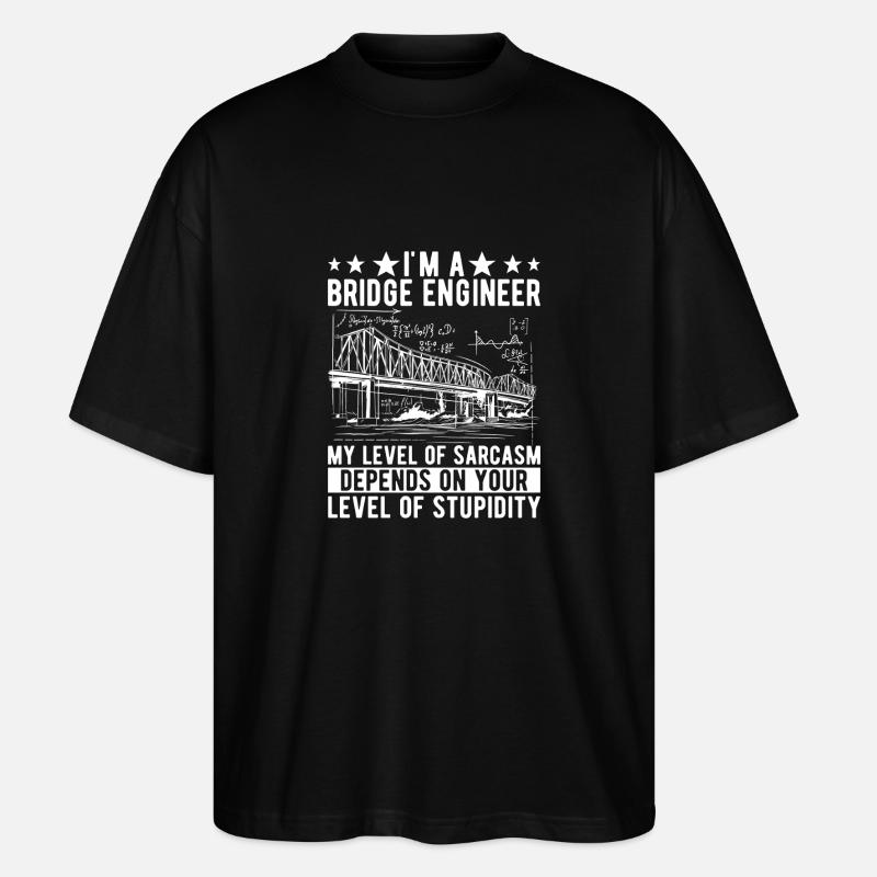 Bridge Engineer Bridge Construction - Stanley/Stella Oversized Unisex Organic T-shirt Blaster 2.0 - black