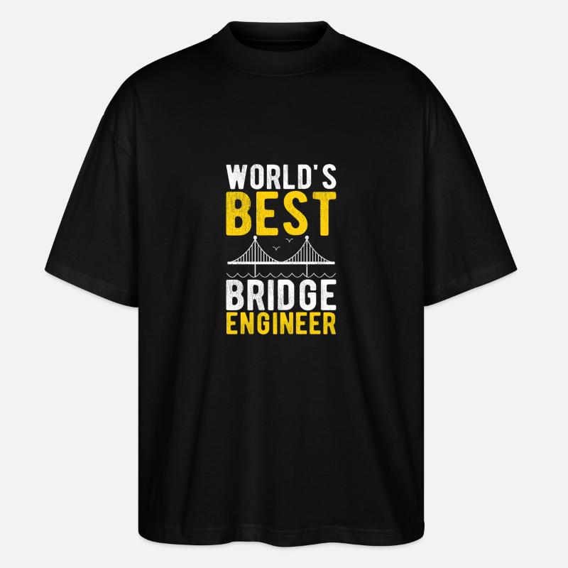 Bridge Engineer Bridge Construction - Stanley/Stella Oversized Unisex Organic T-shirt Blaster 2.0 - black