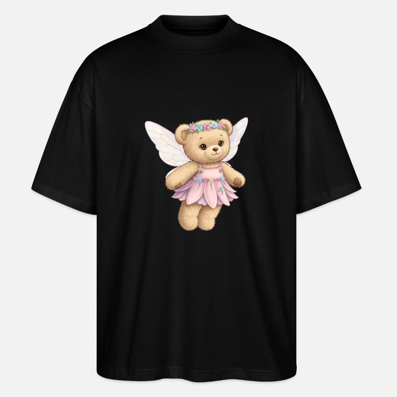 Teddybär Fee - Stanley/Stella Oversized Unisex Bio T-Shirt Blaster 2.0 - Schwarz