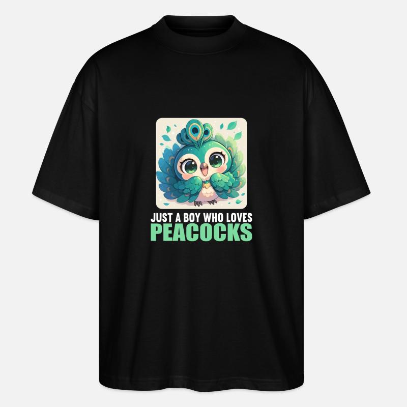 Peacocks Peacock - Stanley/Stella Oversized Unisex Organic T-shirt Blaster 2.0 - black