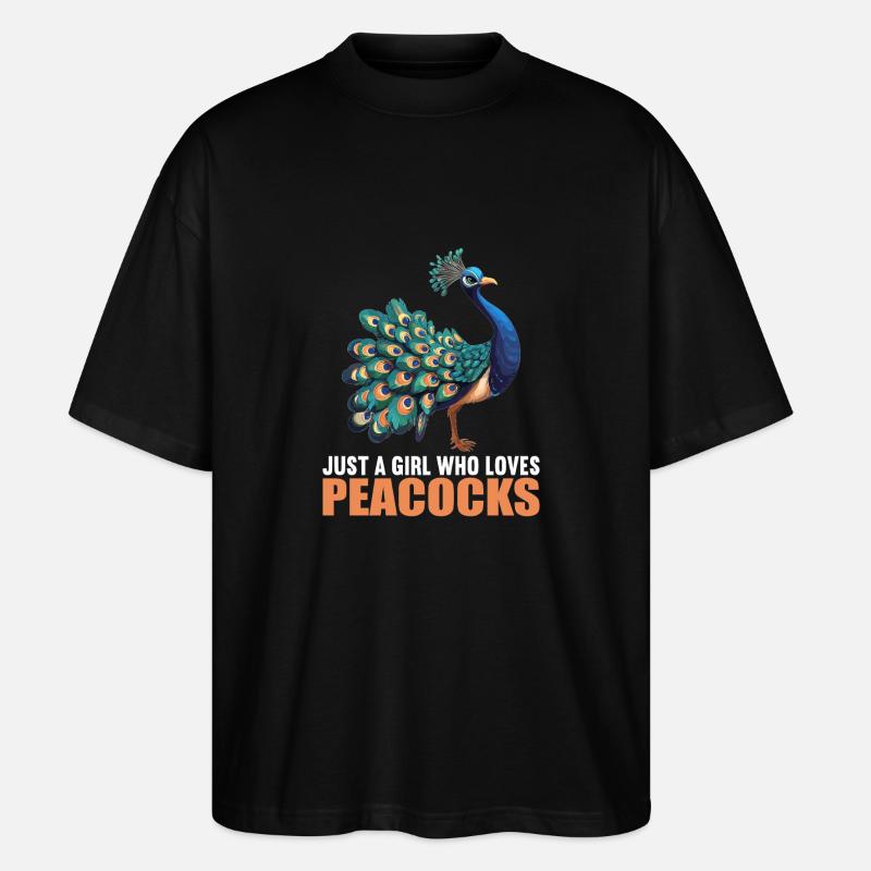Pfaue Pfau - Stanley/Stella Oversized Unisex Bio T-Shirt Blaster 2.0 - Schwarz