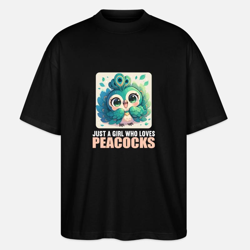 Pfaue Pfau - Stanley/Stella Oversized Unisex Bio T-Shirt Blaster 2.0 - Schwarz