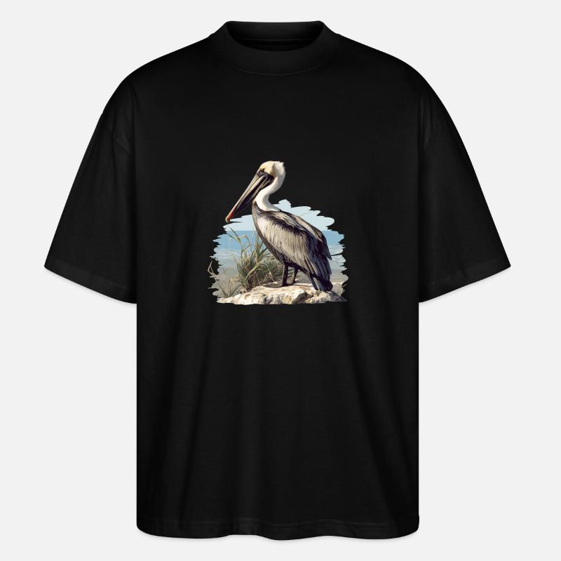 Pélicans Pélican - T-shirt bio Blaster 2.0 coupe oversize Stanley/Stella Unisexe - noir