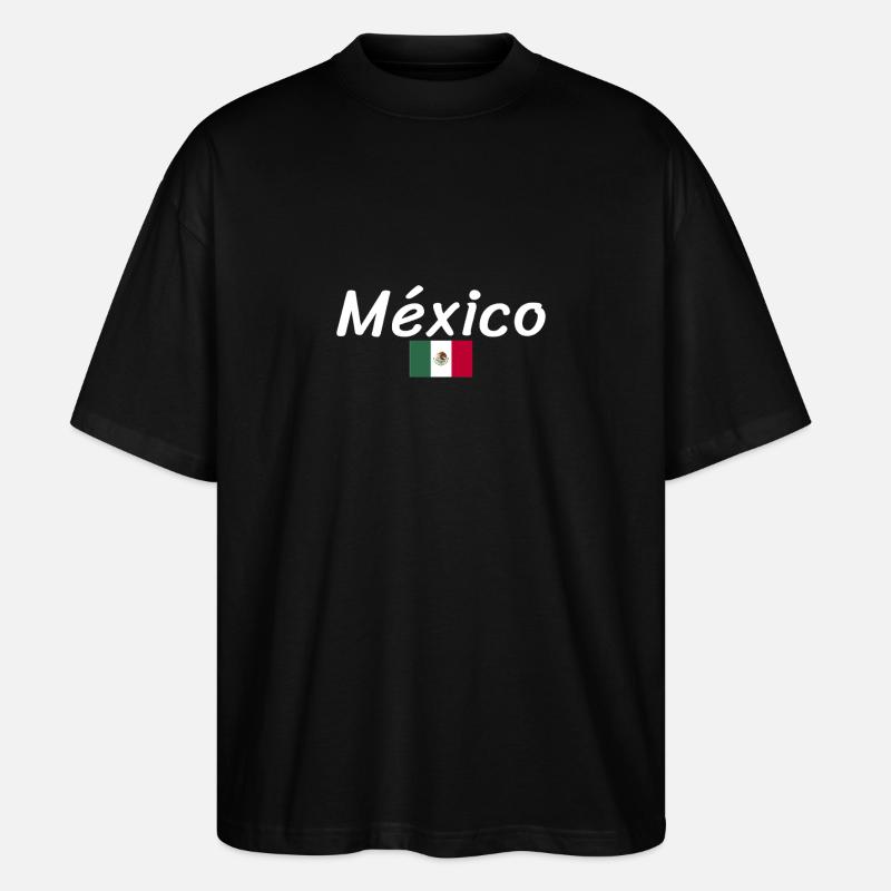 Mexique Drapeau mexicain Mexicain - T-shirt bio Blaster 2.0 coupe oversize Stanley/Stella Unisexe - noir