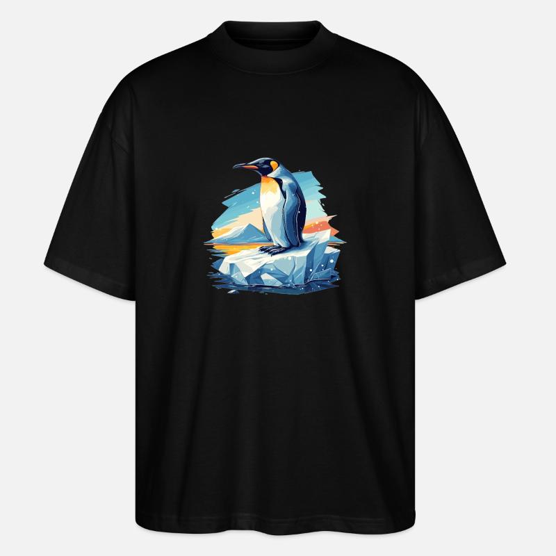 Pingouins Pingouin - T-shirt bio Blaster 2.0 coupe oversize Stanley/Stella Unisexe - noir