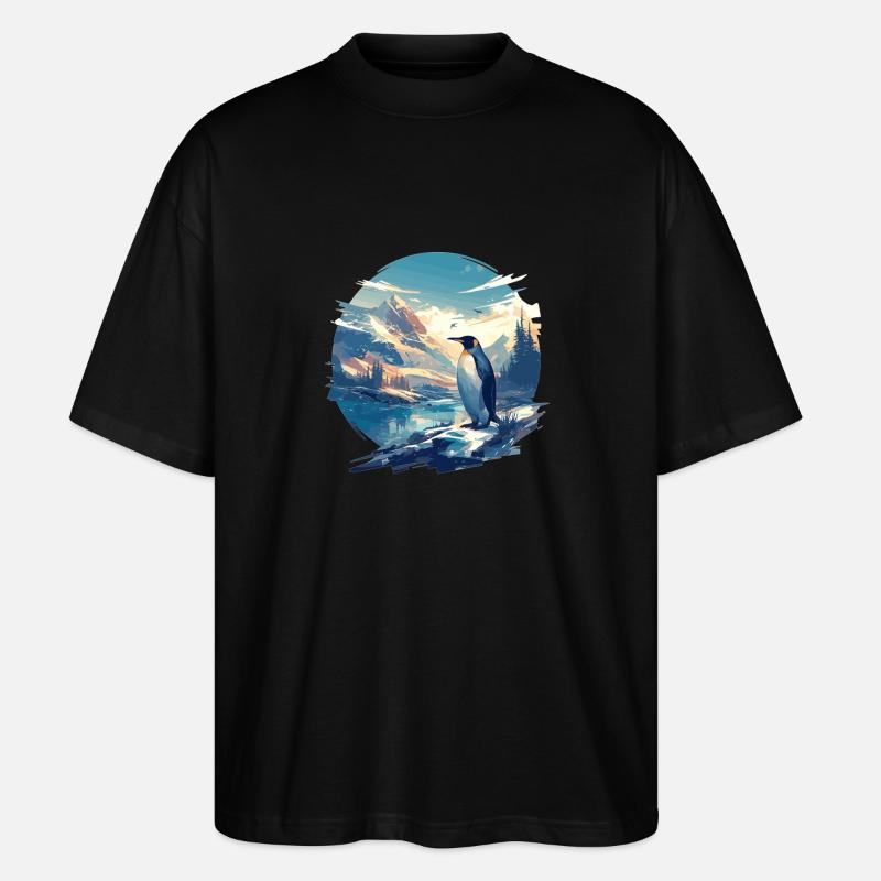 Pingouins Pingouin - T-shirt bio Blaster 2.0 coupe oversize Stanley/Stella Unisexe - noir