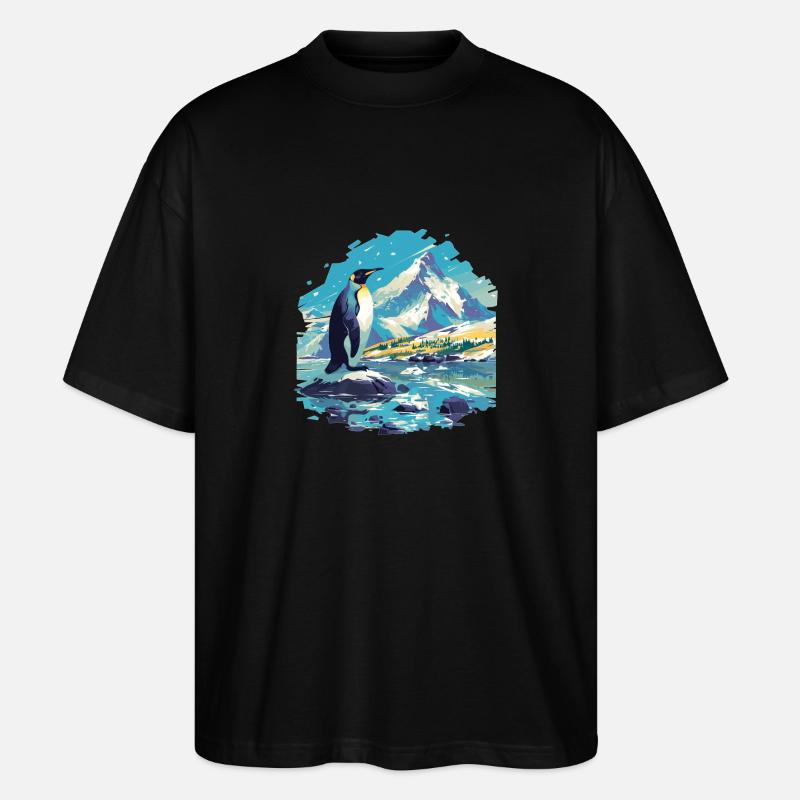 Pingouins Pingouin - T-shirt bio Blaster 2.0 coupe oversize Stanley/Stella Unisexe - noir