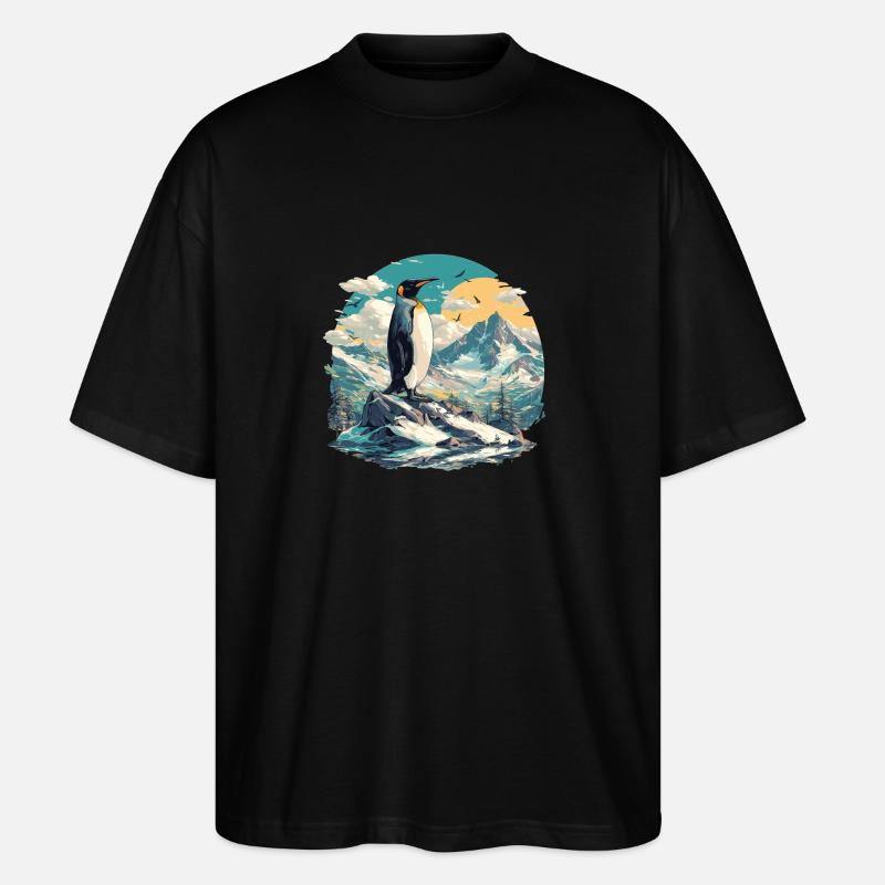 Pingouins Pingouin - T-shirt bio Blaster 2.0 coupe oversize Stanley/Stella Unisexe - noir