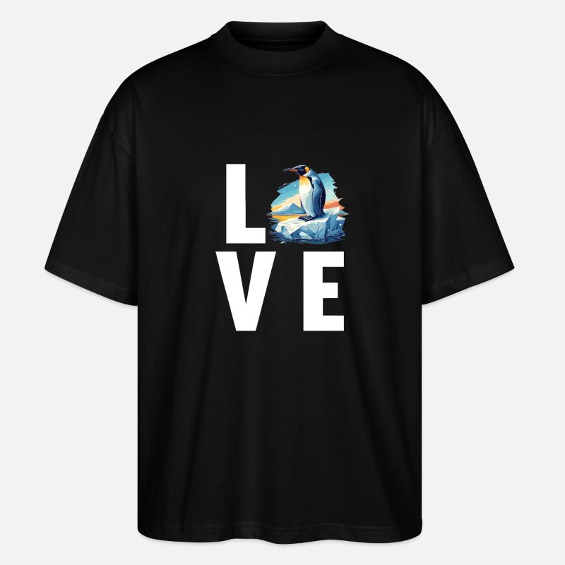 Pingouins Pingouin - T-shirt bio Blaster 2.0 coupe oversize Stanley/Stella Unisexe - noir