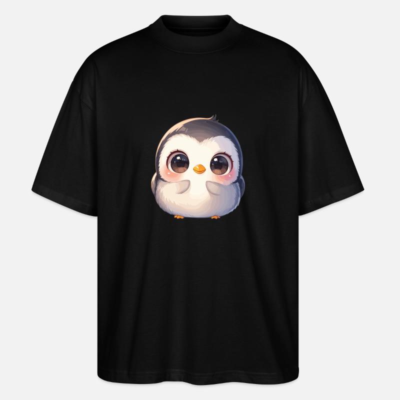 Pinguine Pinguin - Stanley/Stella Oversized Unisex Bio T-Shirt Blaster 2.0 - Schwarz