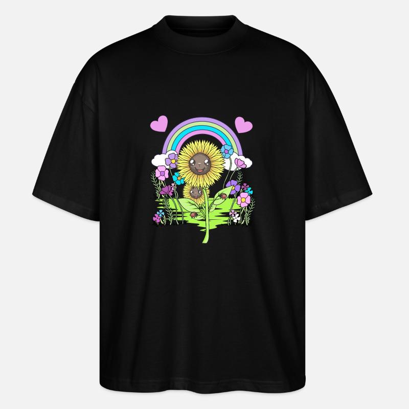 Tournesol Fleurs de tournesol - T-shirt bio Blaster 2.0 coupe oversize Stanley/Stella Unisexe - noir