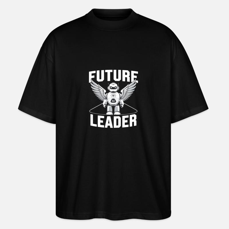 Robot IA avec des ailes - T-shirt bio Blaster 2.0 coupe oversize Stanley/Stella Unisexe - noir