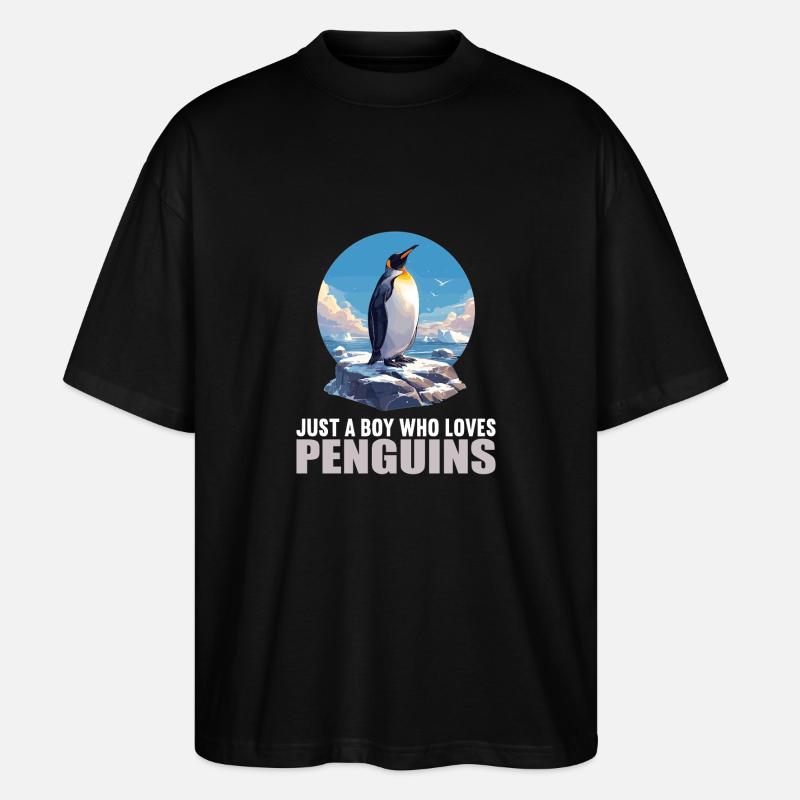 Pingouins Pingouin - T-shirt bio Blaster 2.0 coupe oversize Stanley/Stella Unisexe - noir