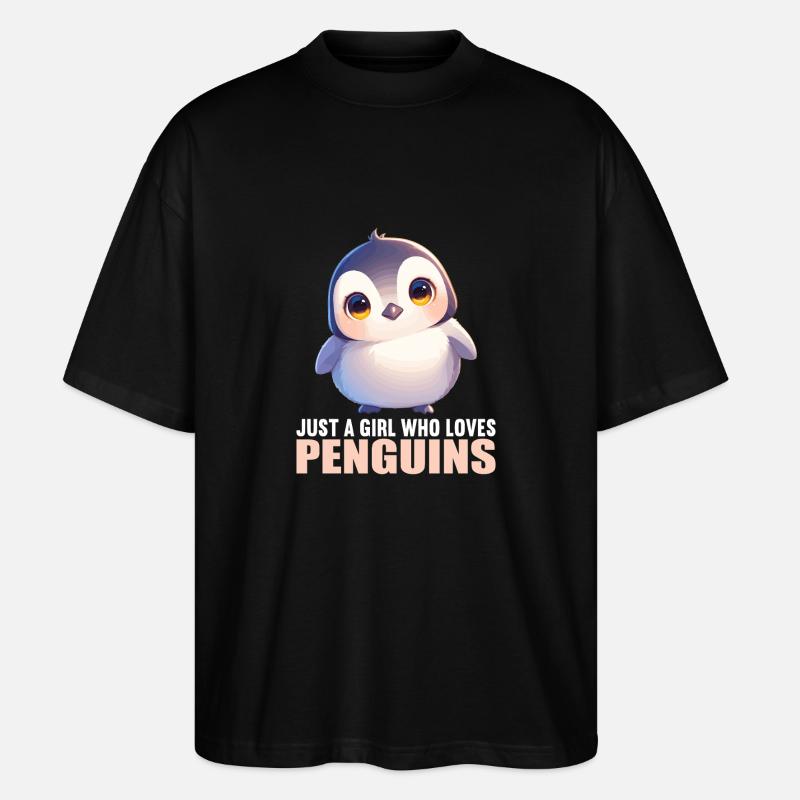 Pinguine Pinguin - Stanley/Stella Oversized Unisex Bio T-Shirt Blaster 2.0 - Schwarz
