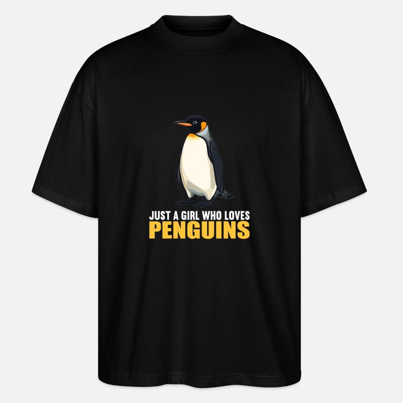 Pinguine Pinguin - Stanley/Stella Oversized Unisex Bio T-Shirt Blaster 2.0 - Schwarz