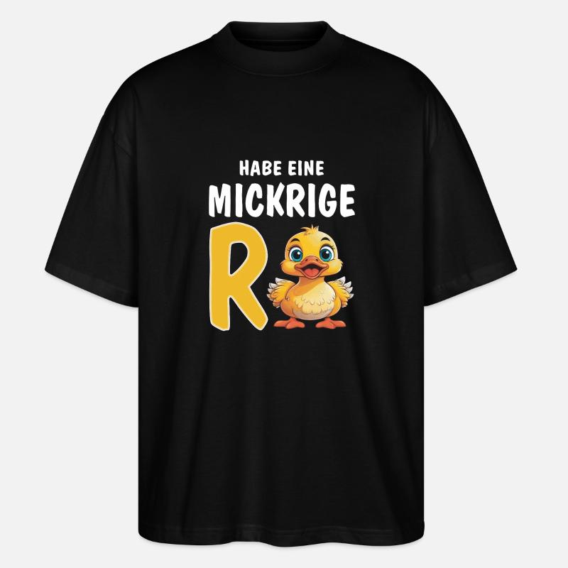 HABE EINE MICKRIGE RENTE - Stanley/Stella Oversized Unisex Bio T-Shirt Blaster 2.0 - Schwarz
