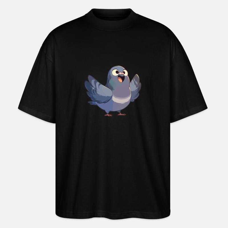 Tauben Taube - Stanley/Stella Oversized Unisex Bio T-Shirt Blaster 2.0 - Schwarz