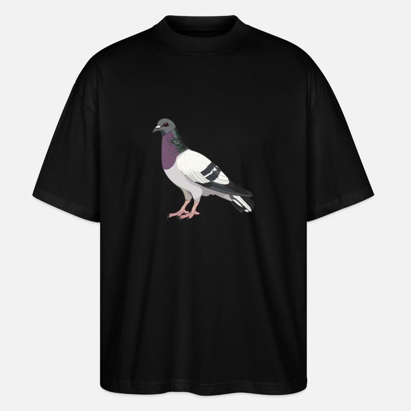 Tauben Taube - Stanley/Stella Oversized Unisex Bio T-Shirt Blaster 2.0 - Schwarz